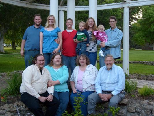 The Cline family Titus, Jaimee, Joe, Katie and Noah, David and Sarah, Benji, Jamie, Mary and Walt