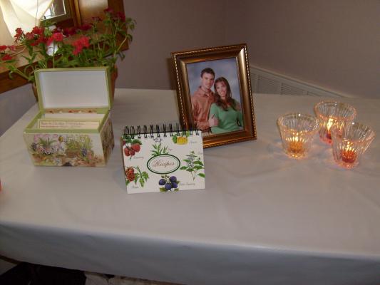 What a nice table at Lindsay Kampbell's bridal shower