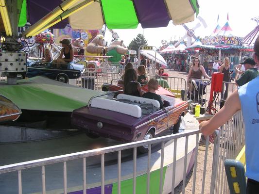 Andrea and Noah go for a ride.