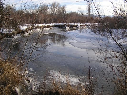 It's a lovely frozen river.