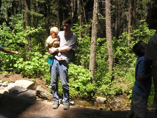 Noah and David on the trail.
