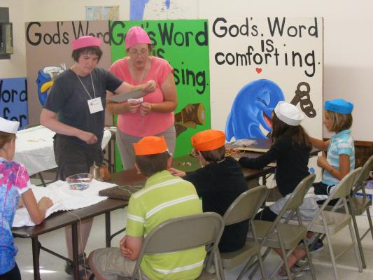 Craft time with Miss Sharon and Miss Kathy