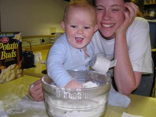 Noah doesn't want to wait till it's baked.