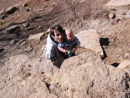 looking for fosils with daddy