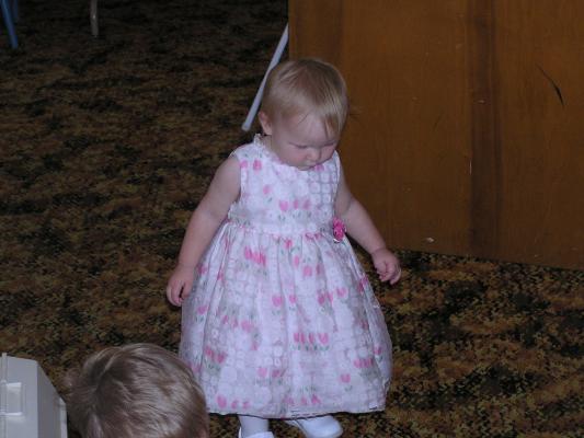Sarah plays in the church nursery