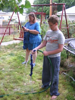 Mary and Joe are tie dying