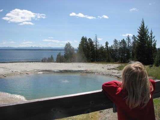 Sarah at Yellowstone.