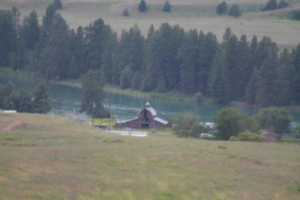 A barn on the Flathead River.