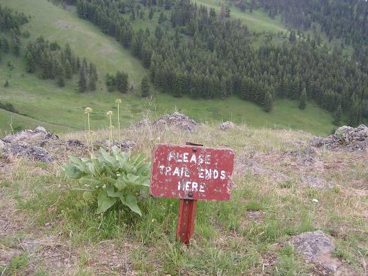 Please, Trail Ends Here.