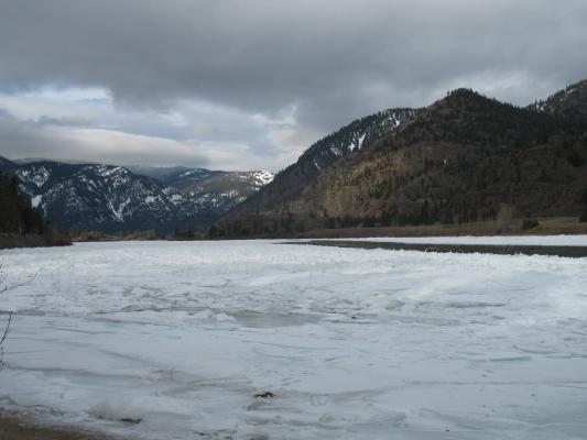 Ice on the Clark Fork River.
