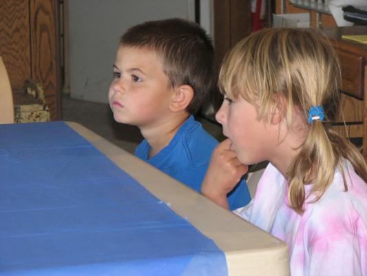 Adam and Mickala at VBS snack time.