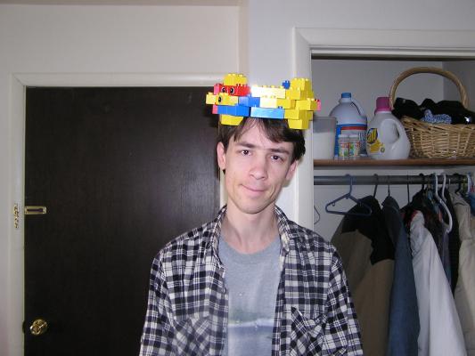 King David and his crown of legos.