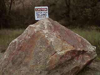 Watch for falling rocks