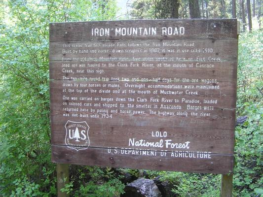 Iron Mountain Road. This trail should lead to a waterfall.