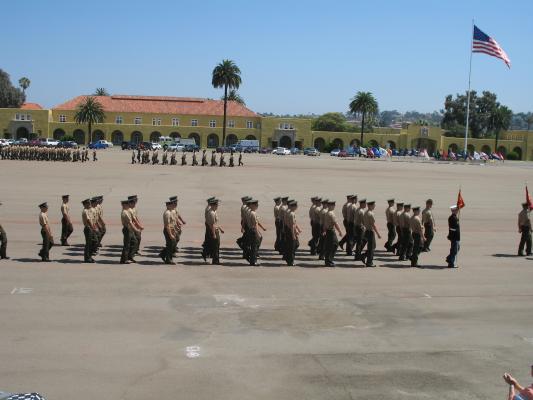 Matthew graduated from Marine boot camp.