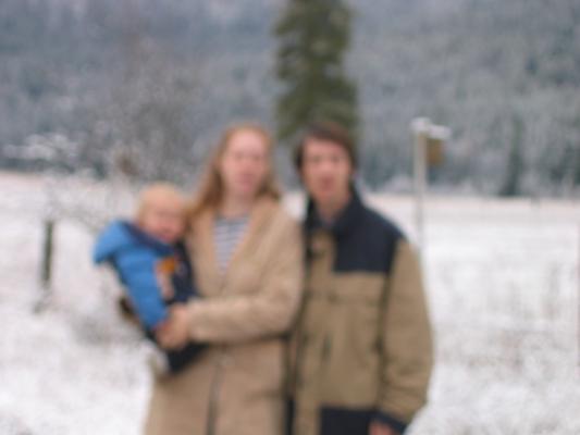 Family portrait without the glasses on.