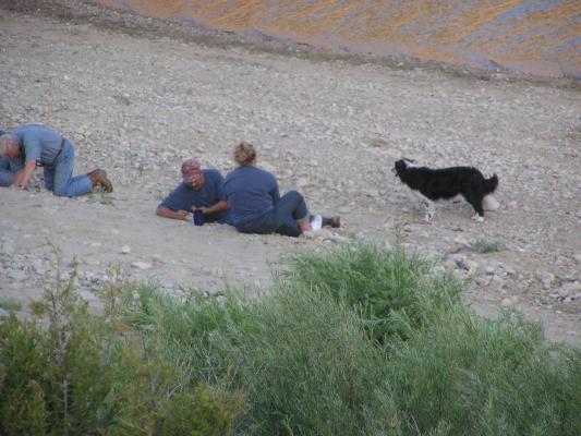 Looking for Garnets on the church campout