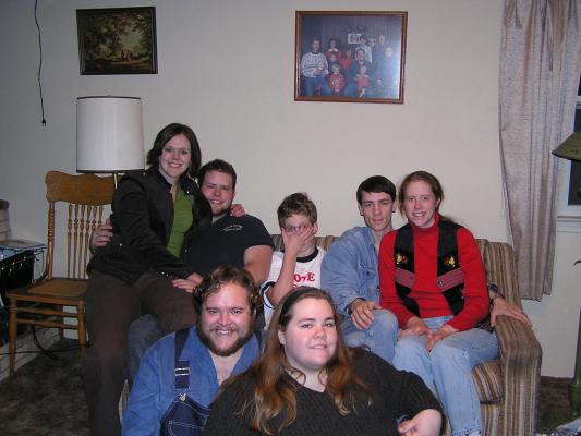 Jaimee, Titus, Joe, David, Katie, Benji and Jamie.