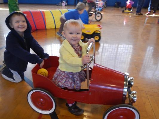 Joshua and Hannah at Gym Day