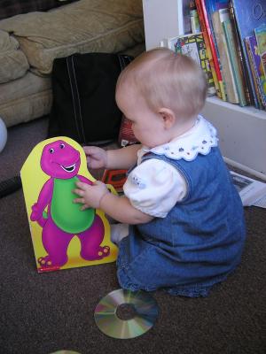 Sarah with her favorite book: 
