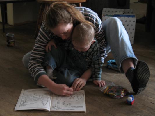 Katie and Noah color.
