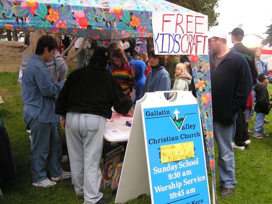 Gallatin Valley Christian Church Fall Festival Booth.