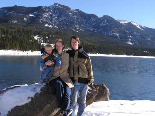 Family picture at the lake.