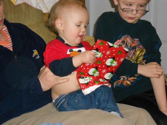 Joshua has another present. 