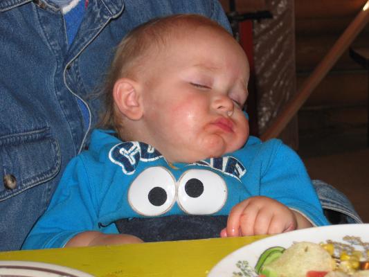 And he's out.