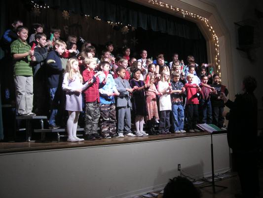 Malia's class in the Christmas program0