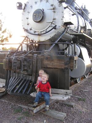 Noah and Sarah on the train