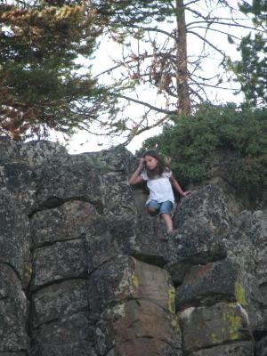 Andrea is quite the climber.