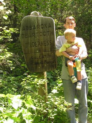 David and Noah at the edge of the 
Absaroka Beartooth Wilderness in the Gallatin National Forest.