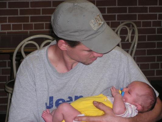 Scott holds Noah