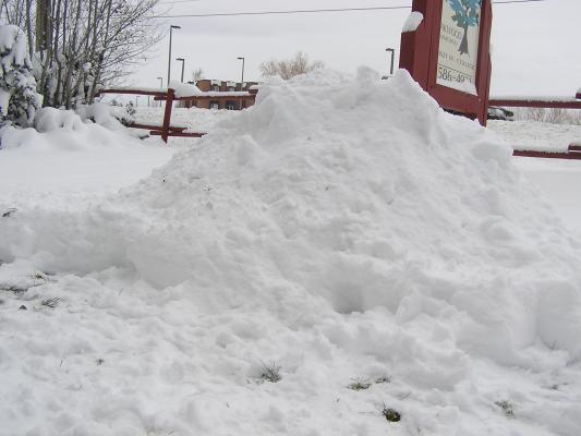 Here's our snow fort so far.