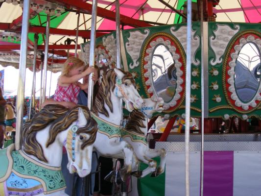Sarah on Merrie-go-round