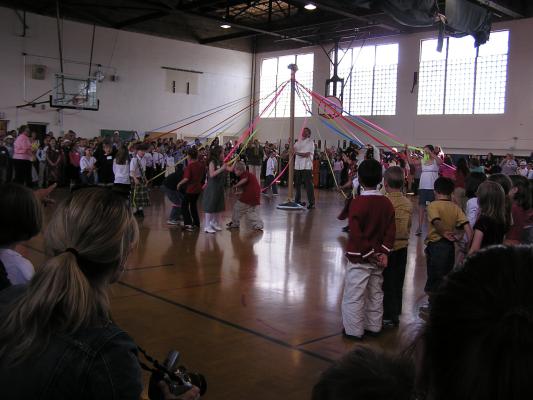 Some students singing 