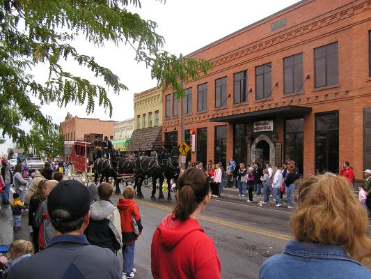Horse drawn wagon in the Belgrade Parade