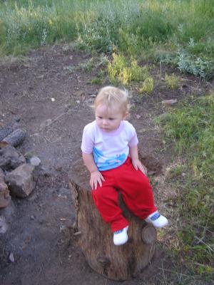 Sarah at our campground