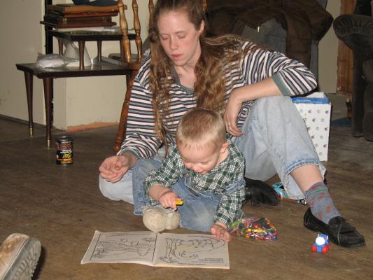 Katie and Noah color.