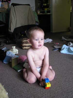 Noah made a duck out of legos.