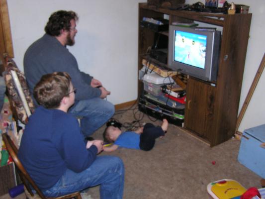 All the boys play video games all day.
