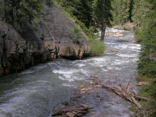 The perilous South Fork of the West Fork of the Gallatin River.
