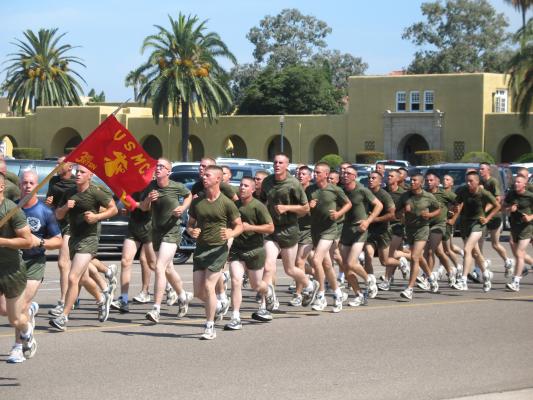 Matthew graduated from Marine boot camp.