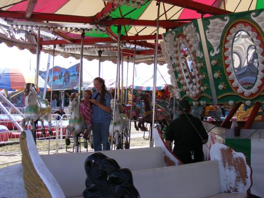 Sarah at fair carnival.