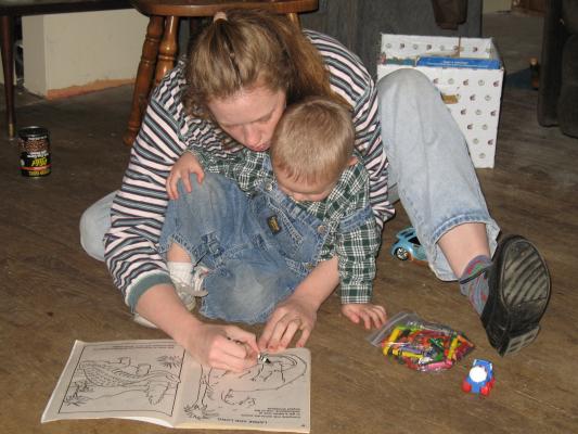 Katie and Noah color.