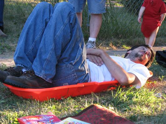 Mike on the sled