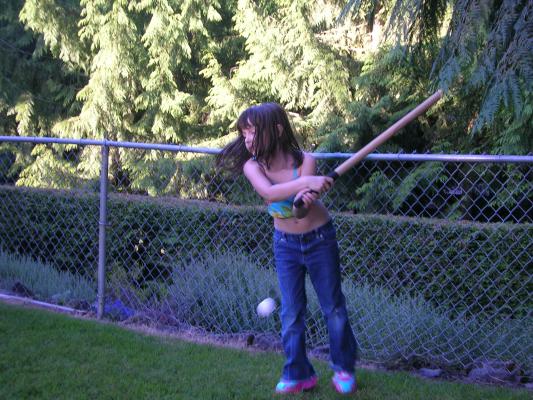 Malia misses the ball.