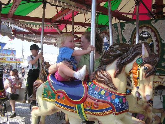Sarah and Katie at the fair.