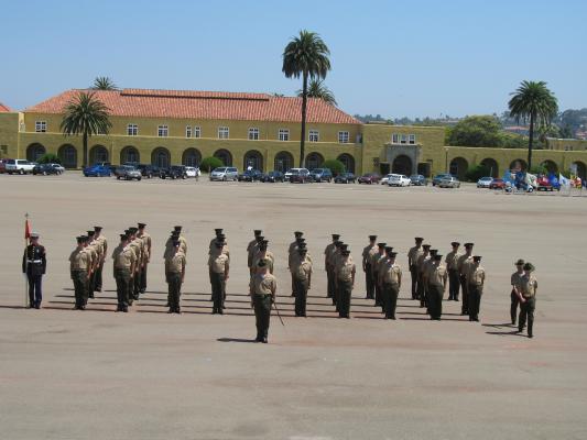 Matthew graduated from Marine boot camp.